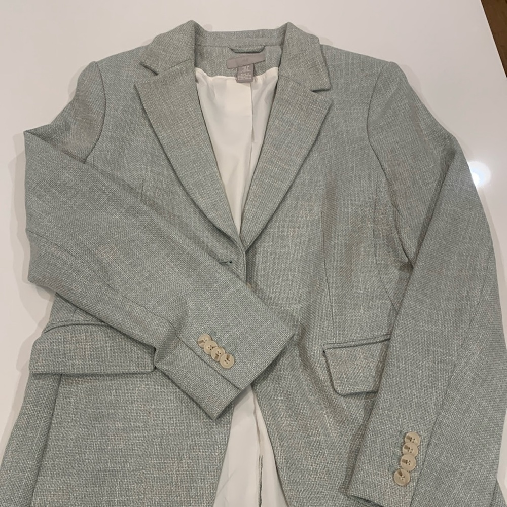 Ladies knit blazer, light green